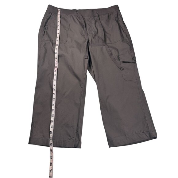St. Johns Bay Cargo Capri Pants Women's Size Large Brown‎ Preowned - Picture 5 of 8